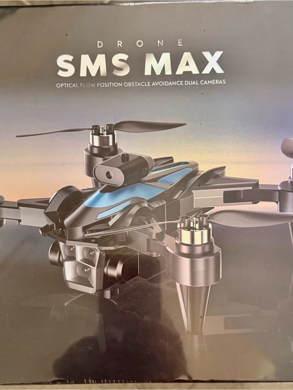 Blue and Black Drone with Dual Cameras